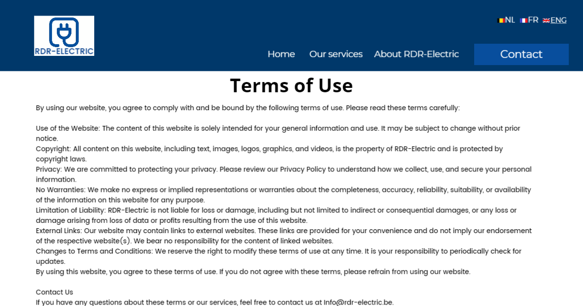 RDR-Terms of Use